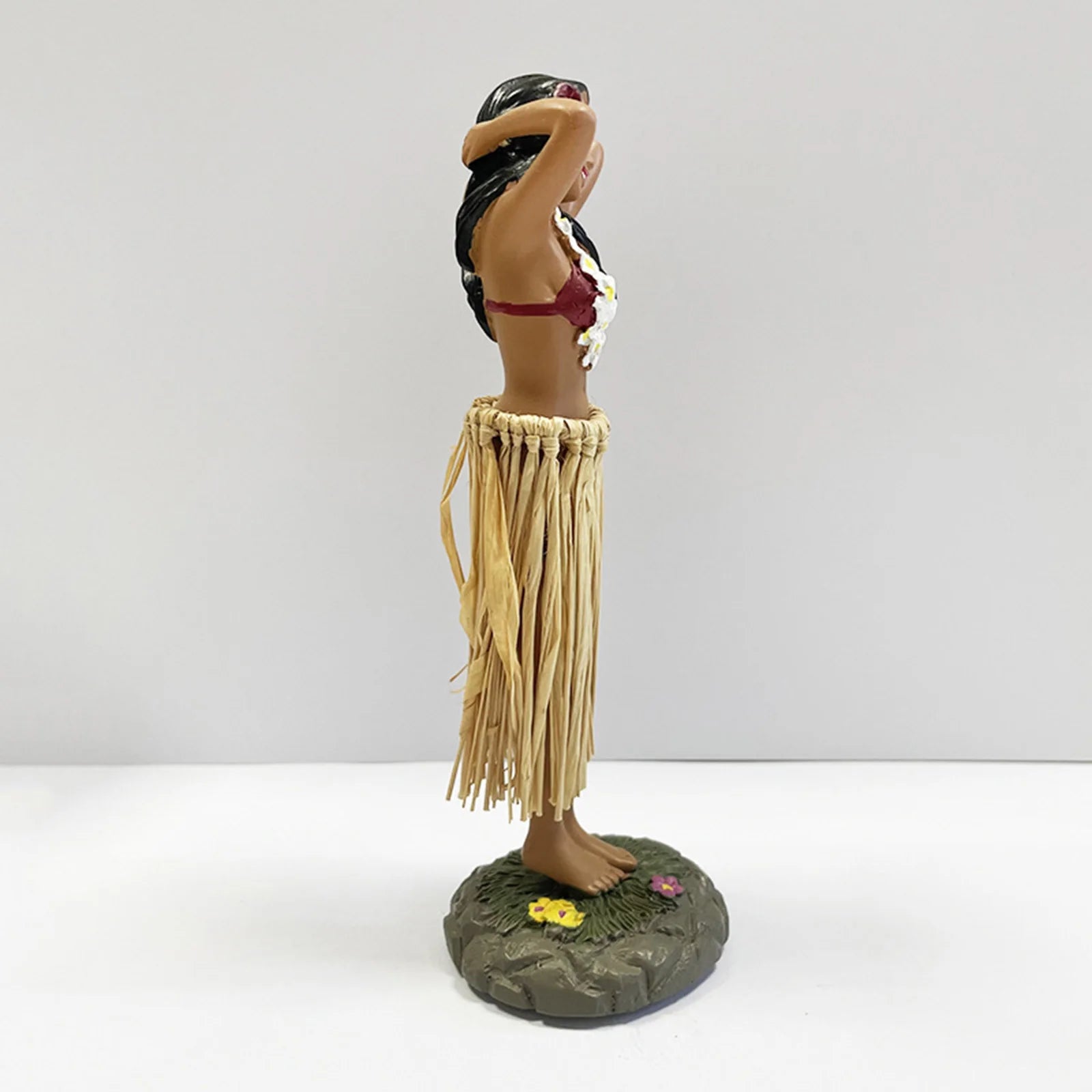 Hawaiian Hula Girl Dashboard Doll with Ukulele for Car Dashboard Collection Figurines Gifts Home Decor Mini Size Doll Dashboard