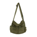 Workwear Canvas Shoulder Bag Large Capacity Retro Messenger Bag