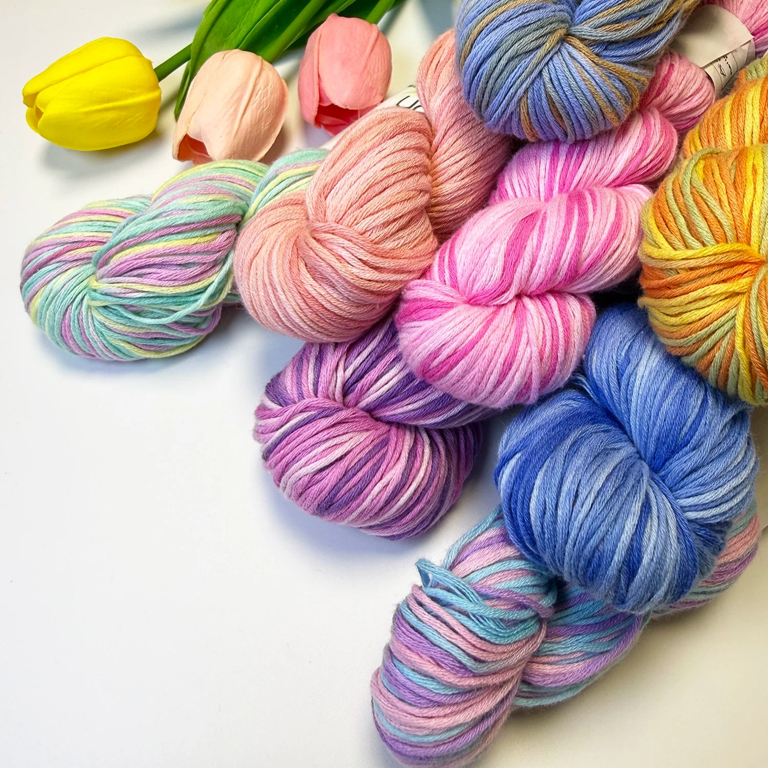 50g Cotton Fabric Colorful Gradient Dyeing of Segments Wool Yarn DIY Crochet Knitting Hand-knitted Materials Sewing Supplies