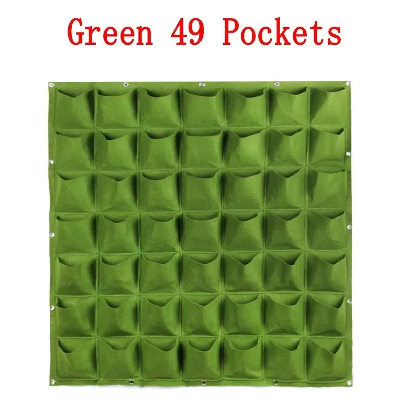Wall Hanging Pockets Planting Bags Flower Pot Home Garden Grow Bag Garden Planter Vertical Seedling Plant Pot Home Decor Supply