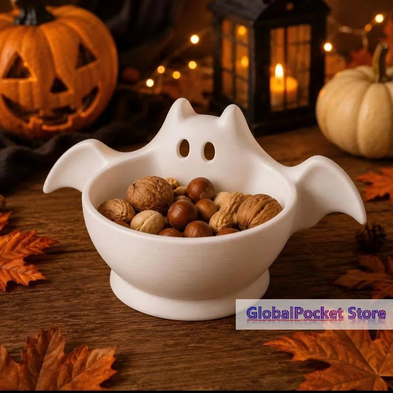 [TG823]3D Printed Halloween Bat Shaped Storage Bowl Cute Luminous