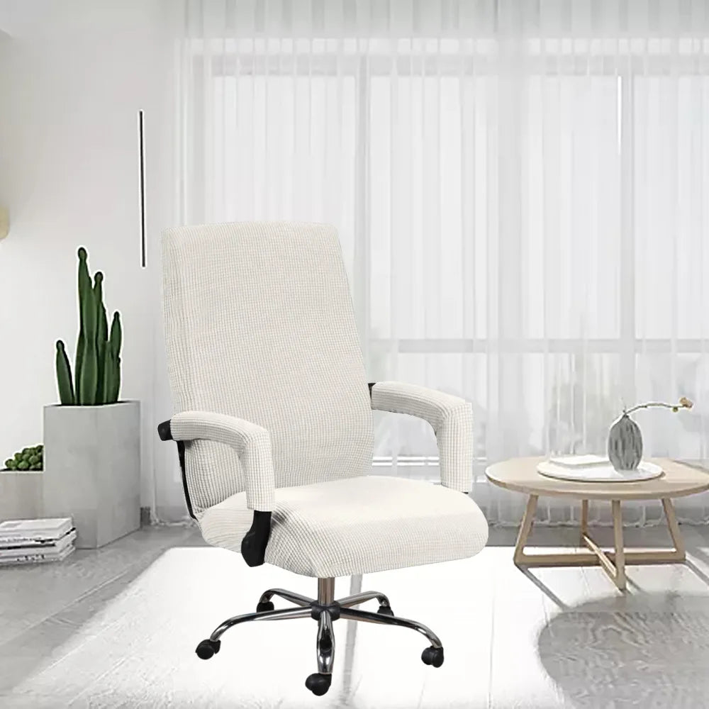 Elastic Computer Office Chair Cover Kitchen Modern Simple Desk Chair Cover Armrest Seat Cover Suitable for All Seasons