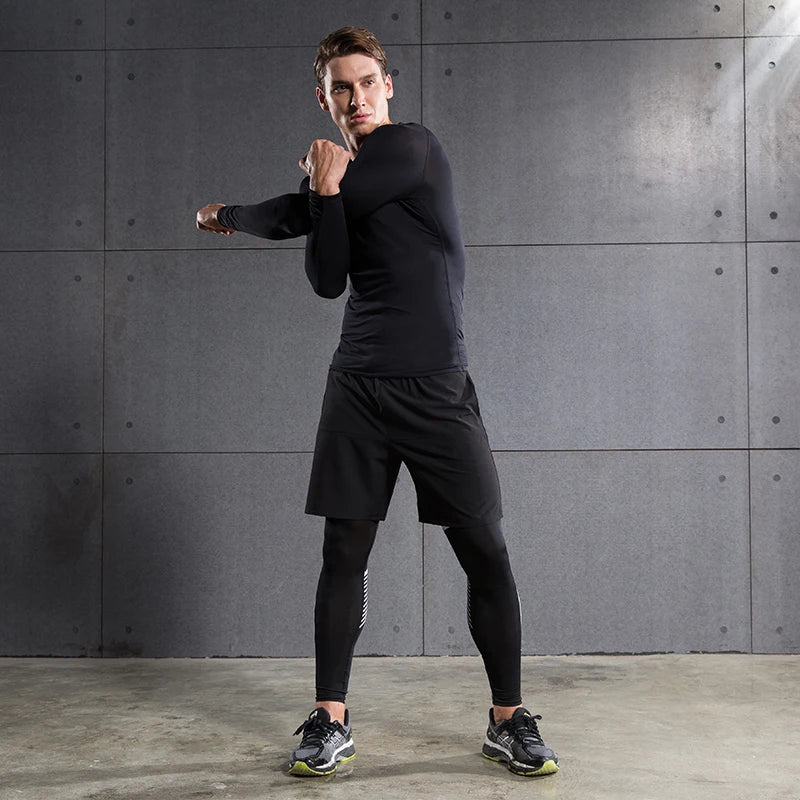 Men's Long-Sleeve Compression Running Top