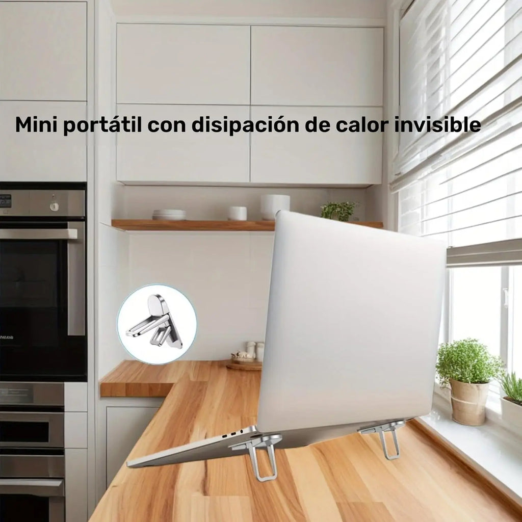 Set of 2 Adjustable Laptop Supports Foldable Two-Gear Height