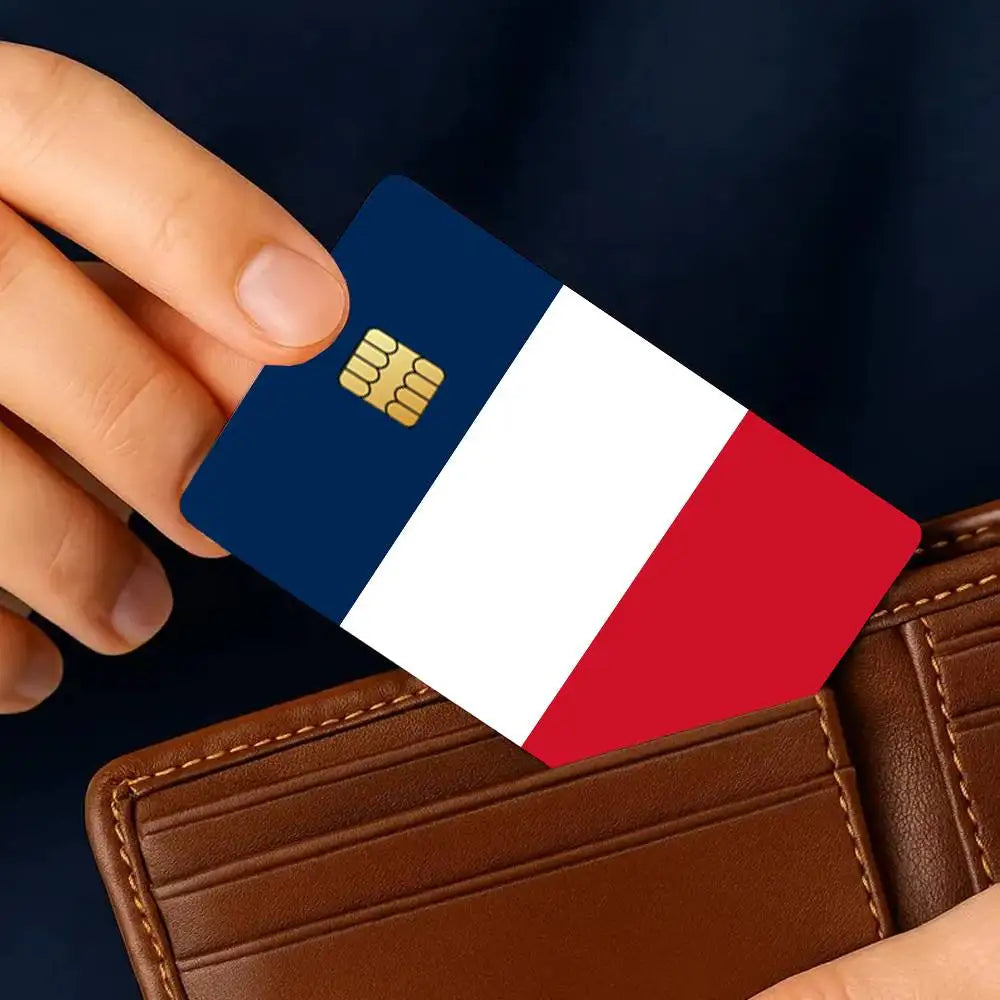 Flag France Credit Card Stickers Skin For Bank Bus Metro 4PCS Cover Film Gift