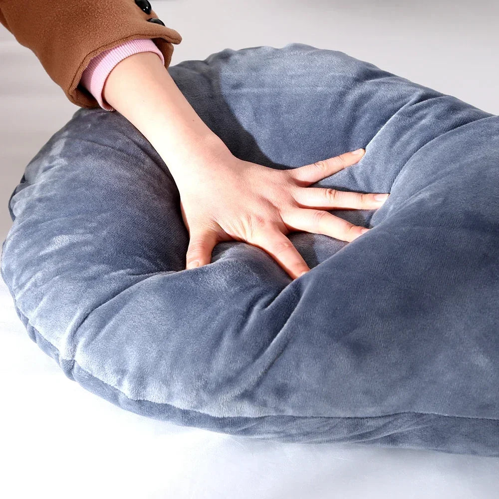 Soft Fleece U-shaped Pregnancy Pillow - Multi-function Maternity Body