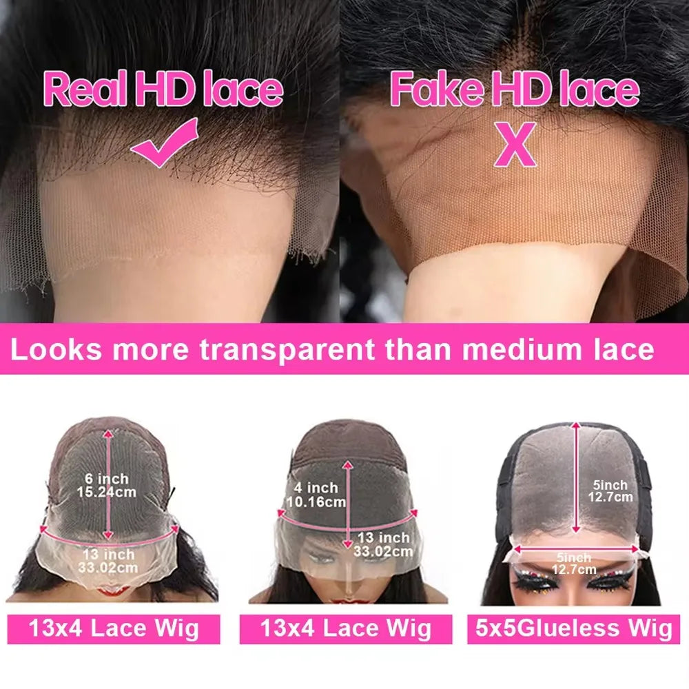 Long Body Wave Human Hair Lace Front Wig