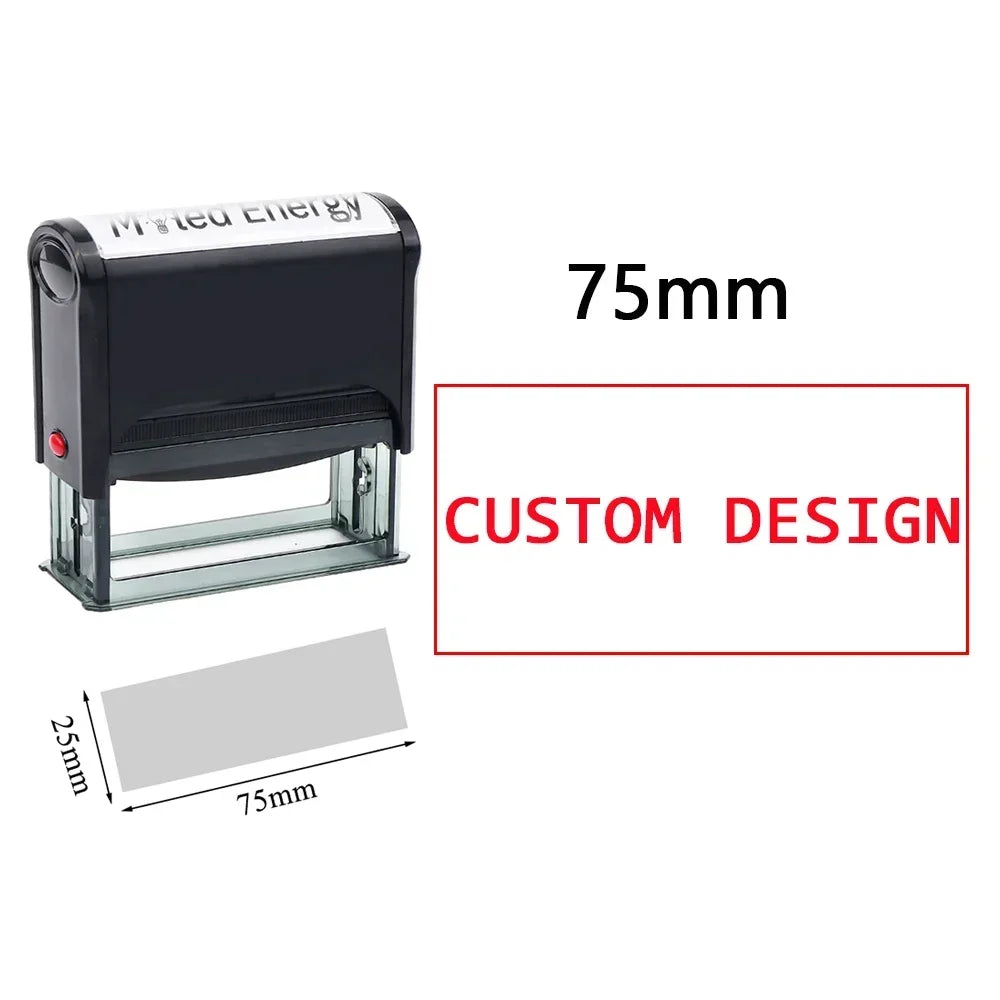 Custom Self-Inking Stamp Customized LOGO Self-Inking Business Address Wax Seal Name Letter Handicrafts Personalize Rubber Stamps