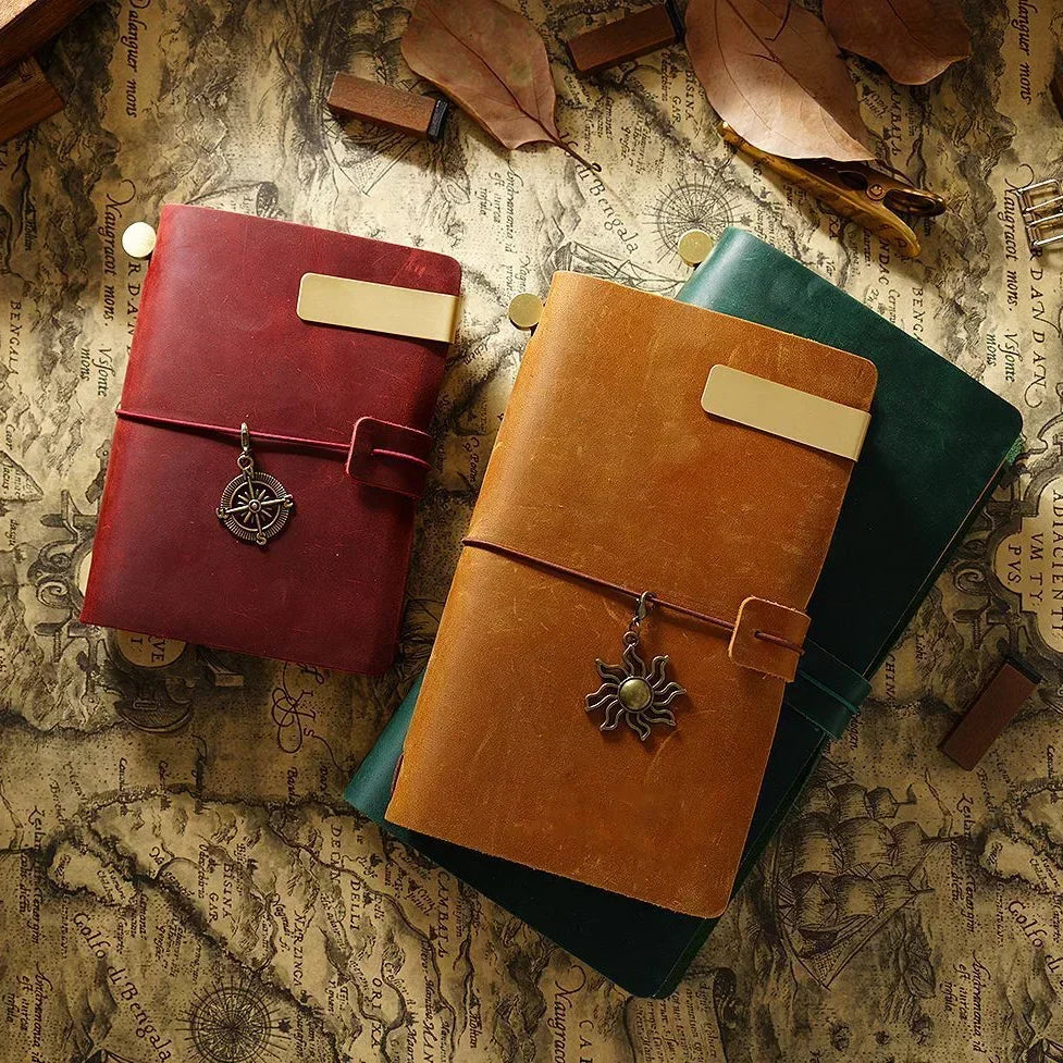 Moterm 100% Genuine Leather Notebook Handmade Vintage Cowhide Diary