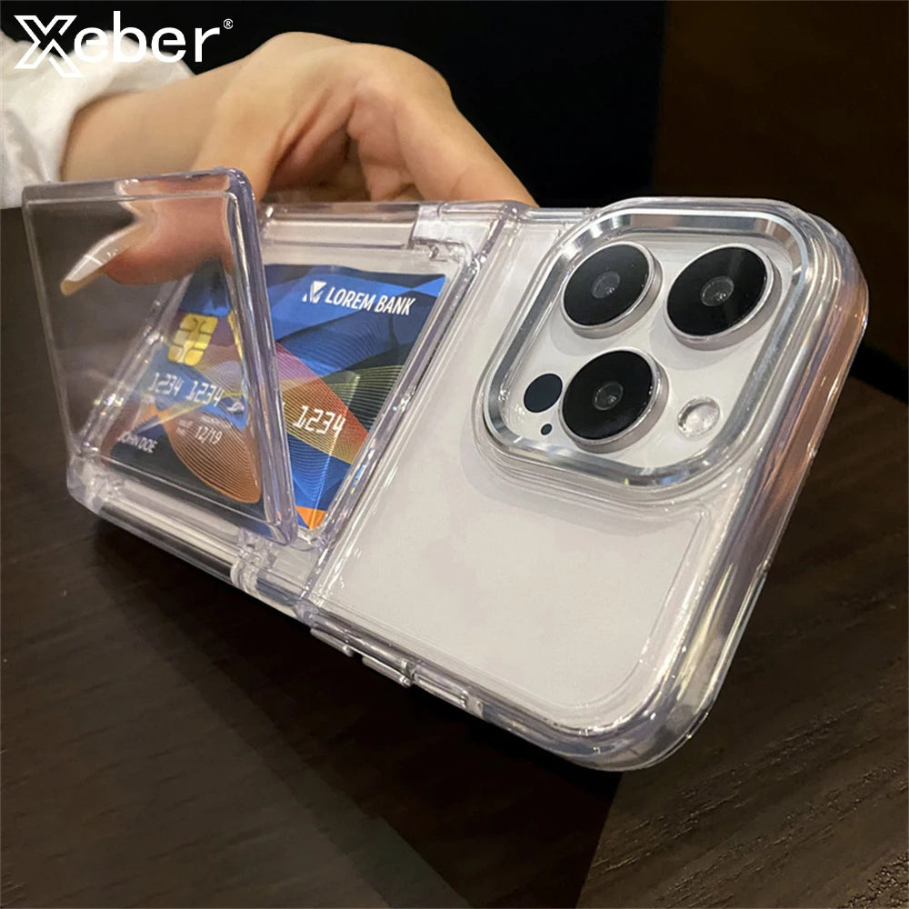 Transparent Card Slot Bag Holder Phone Case for IPhone 15 14 13 11