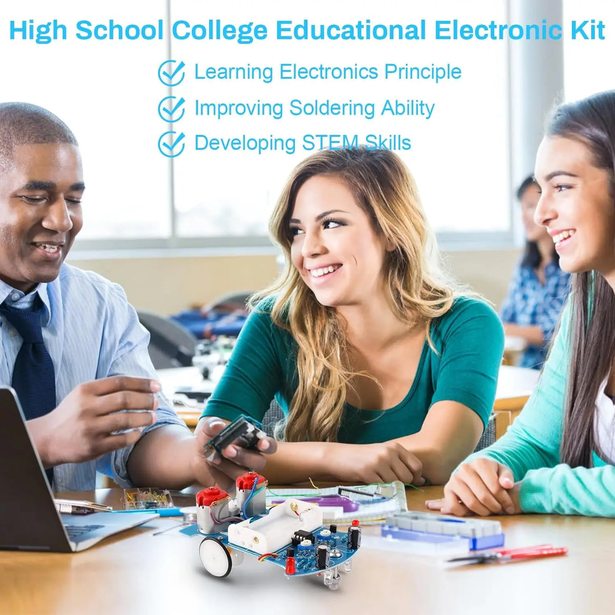 Practice Soldering Learning Electronics Kit Smart Car Soldering Project
