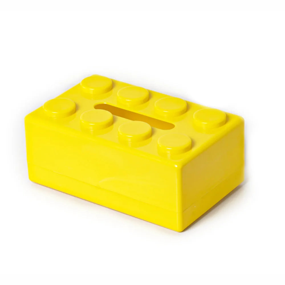 Building Blocks Tissue Box Punch-free Wall-mounted Creative Tissue Box With Spring Home Office Bathroom Waterproof Tissue Box