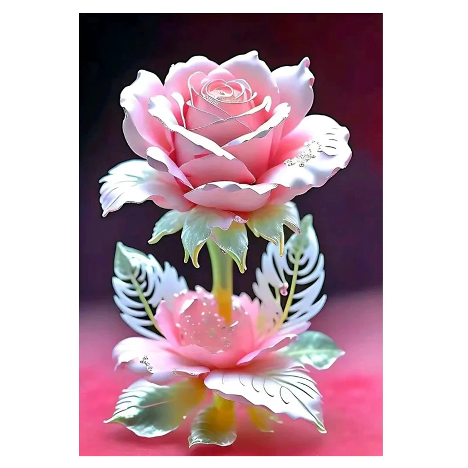 Fairy Dust AB Diy 5D Diamond Painting New Arrival 2024 Gold color Roses Full Mosaic Cross stitch Embroidery Flowers Home Decor