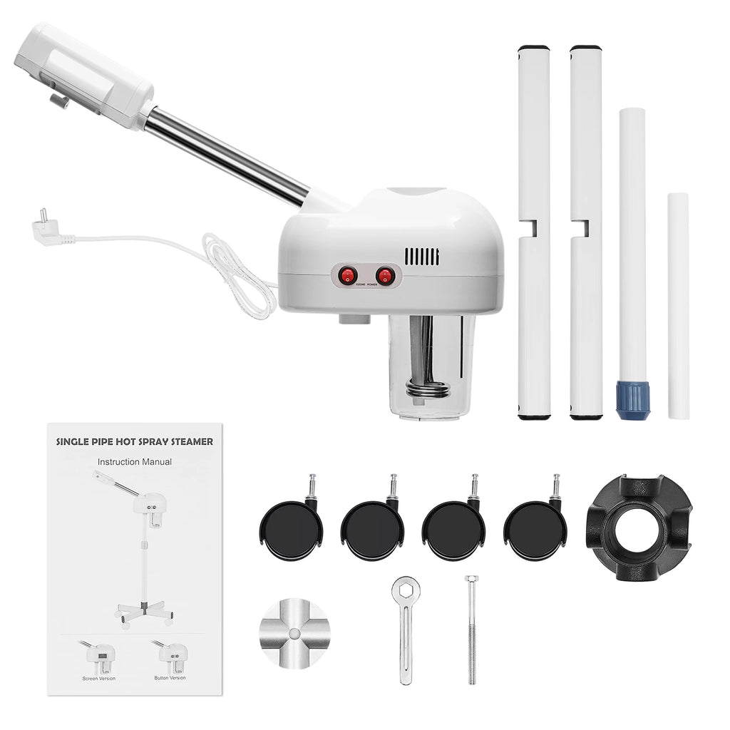 800W Professional Ozone Facial Steamer Spa Salon Face Sauna Skin Care Steam Machine Beautiful Cold Spraying Machine