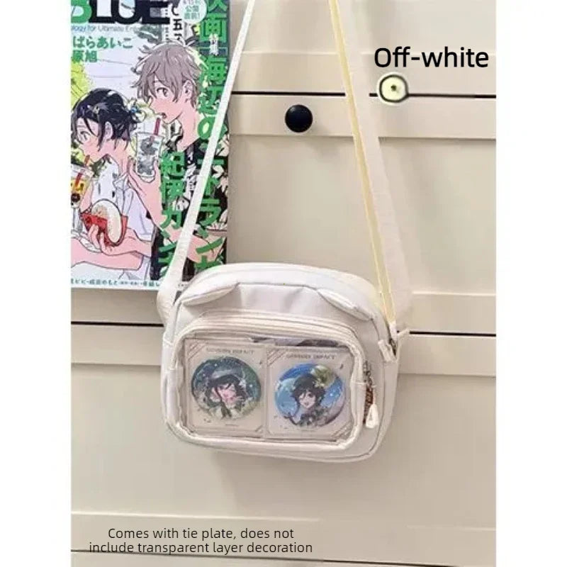 Y2K Japanese Harajuku School Bags for Girls Transparent Itabag