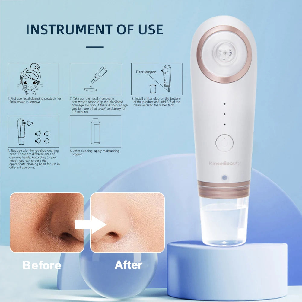 Small Bubble Blackhead Remover Machine Water Cycle Cleaning Blackheads Electric Deep Face Cleaning Skin Care Beauty Device