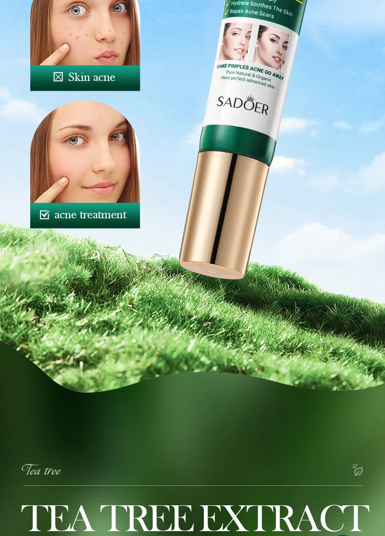 Tea Tree Acne Removing Cream Facial skincare Oil Control Face Gel Creams Hydrating Moisturizing Facial Cream Skin Care Set
