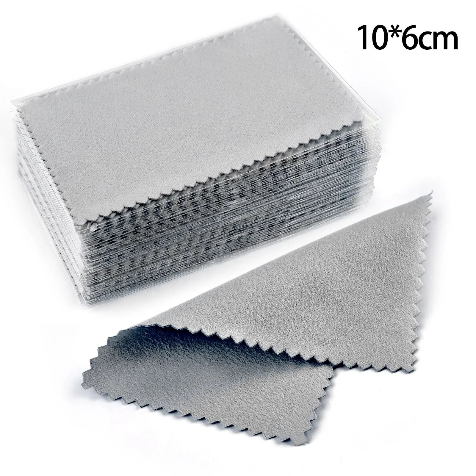 10*6.5cm/8*8cm 50pcs Silver Clean Polishing Cloth Soft Clean Wipe Wiping Cloth For Necklaces Rings Jewelry Clean Tool