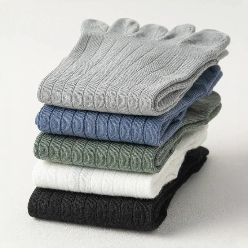 1/3/5 Pairs Mens Five Finger Socks Breathable Ankle Short Socks Thin Cotton Toe Socks with Separate Fingers Fashion Sports Socks