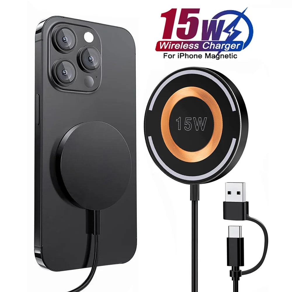 Essager Magnetic Wireless Charger Pad Fast Charging Qi Adapter for iPhone 17/16/15/14pro Max Xiaomi Pad PD Compatible
