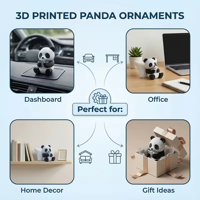 Panda Sculpture Ornament