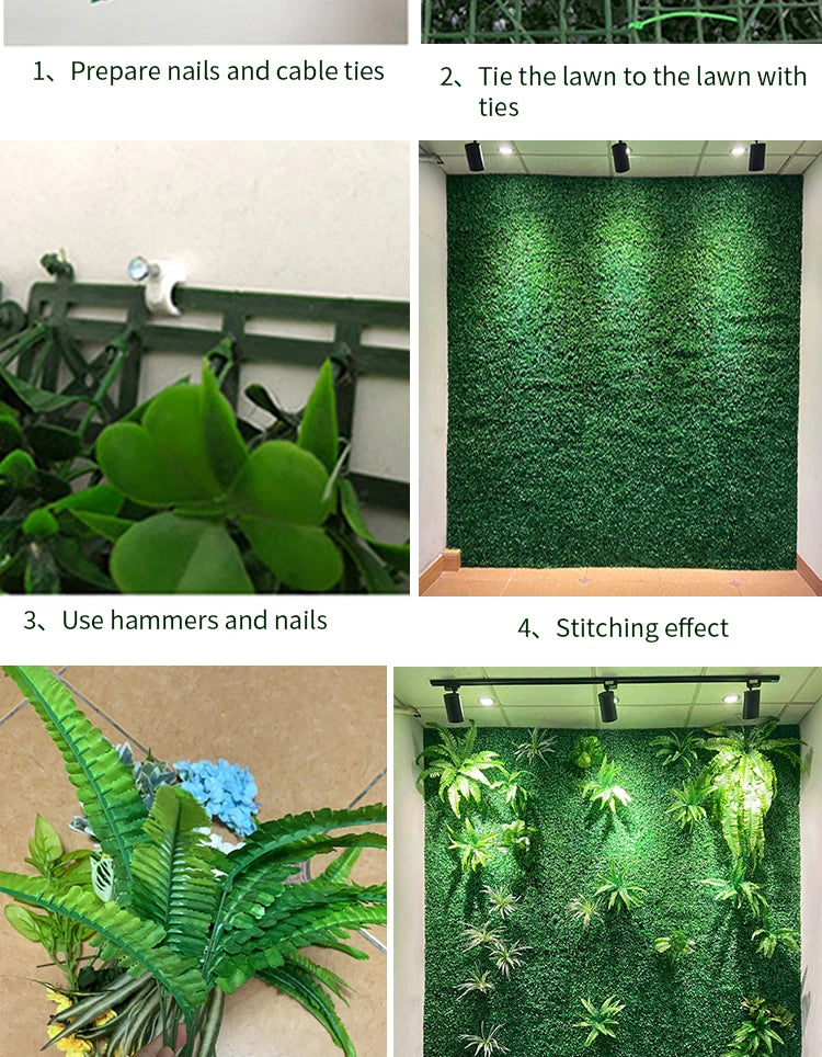 Grass Mat Green Artificial Moss Lawns Garden Turf Carpets Fake Sod Artificial Plant DIY Landscape Wedding Home Decor