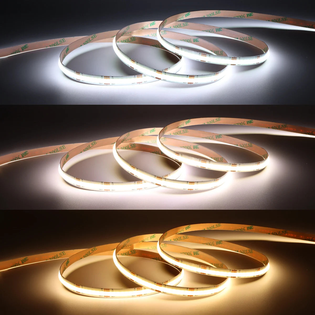 Tuya Smart WiFi Switch COB CCT LED Strip Light 3M 5M 24V Power Adapter EU/US Plug Dimmable Lamp LED Tape for Room Kitchen Decor