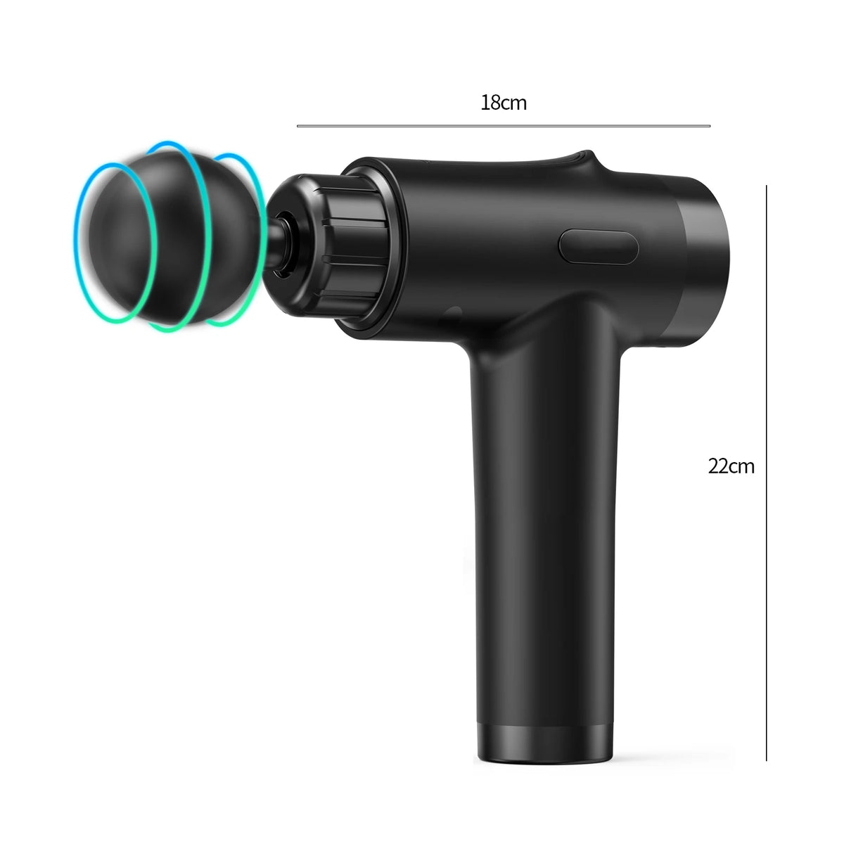 20-Speed Massage Gun with Heat and 7 Heads