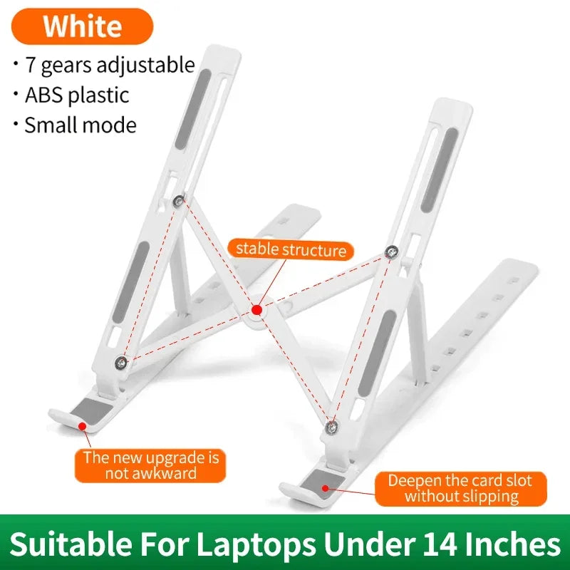 Portable ABS Foldable Laptop Stand Adjustable Notebook Bracket