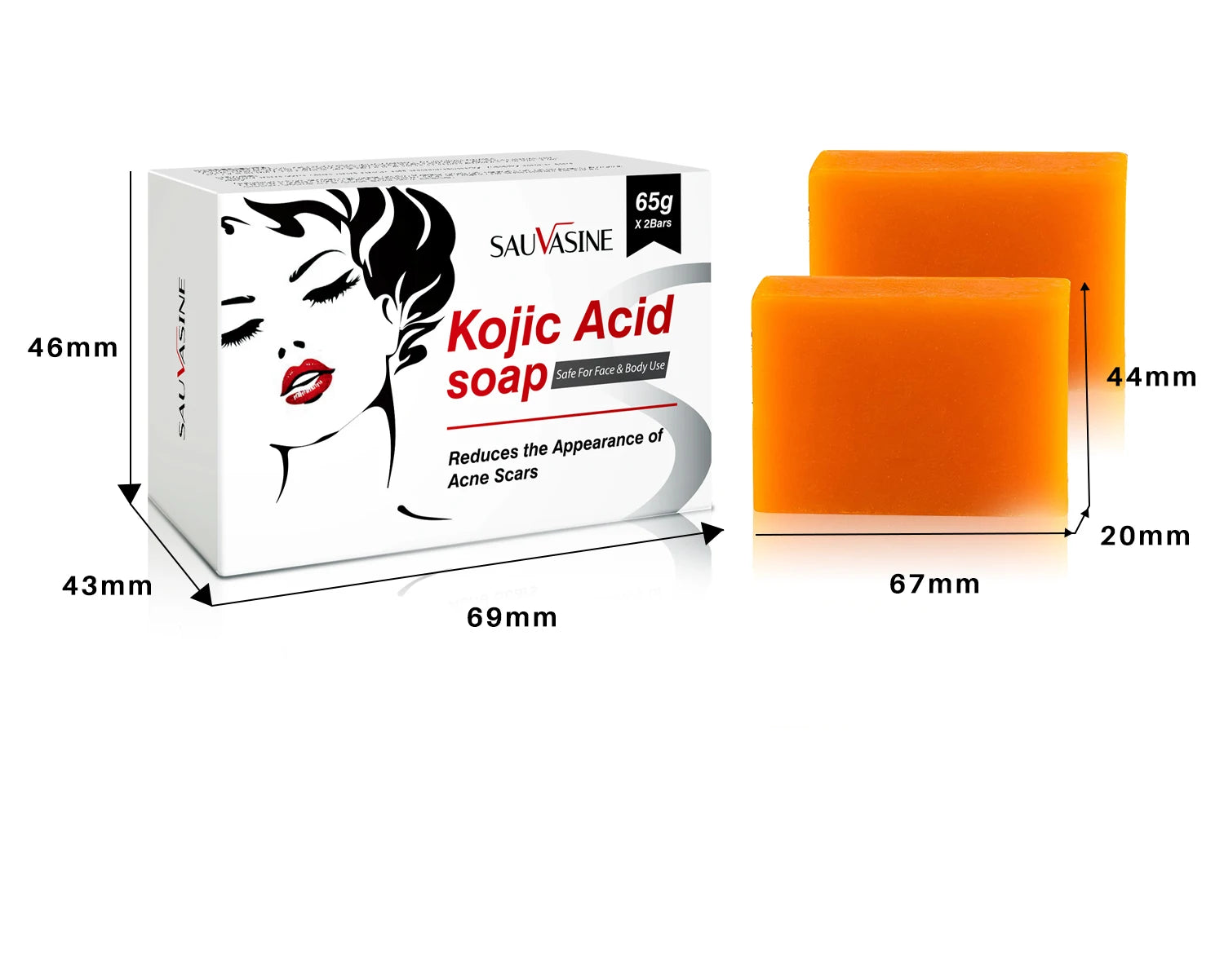 Kojic Acid Glow Soap Facial Deep Cleaning Even Skin Tone Skin Lightening Soap Oil Control Moisturizing Skin Care Soap for Men