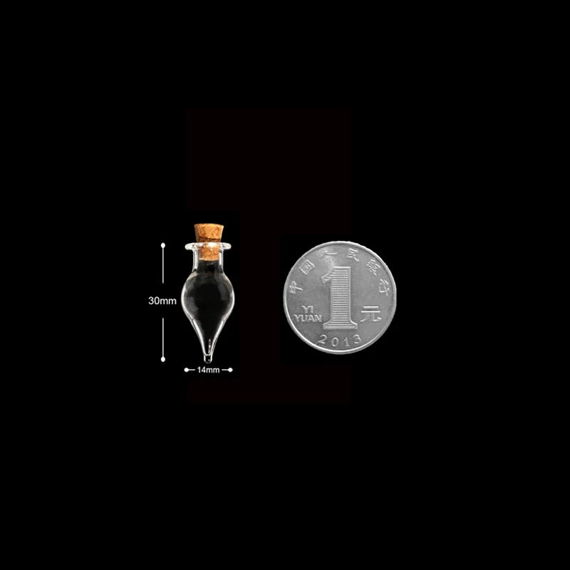 10-50Pcs Mini Glass Wishing Bottle With Cork Stoppers Clear Drifting Small Wishing Bottles For Wedding Party Home Decor Supplies