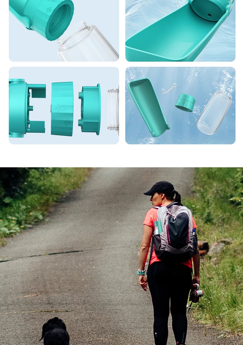550ML Fold Dog Water Bottle Twist Open PET Portable Dog Drinking Bowl Traveling Outside Feeding Walk A dog Puppy Water Bottle