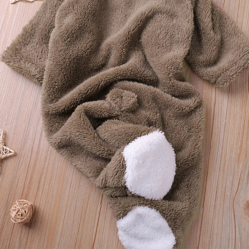 Humor Bear Autumn Cartoon Style Winter Long Sleeve Baby