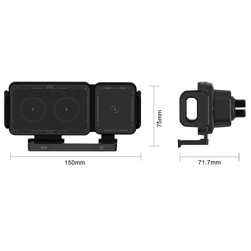 Fold Screen Car Wireless Charger For Samsung Galaxy Z Fold 6 5 4 3 2 Flip 6 5 4 3 Dual Coil Samsung Fast Charging Station