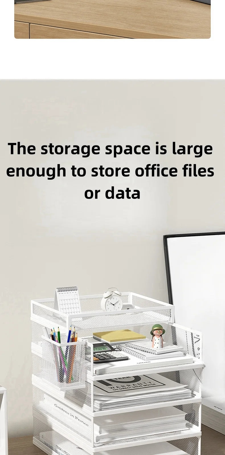 Metal Mesh Desk Organizer Box Office A4 Paper Organizer Document File Letter Book Pen Brochure Filling Tray Rack Shelf Carrier