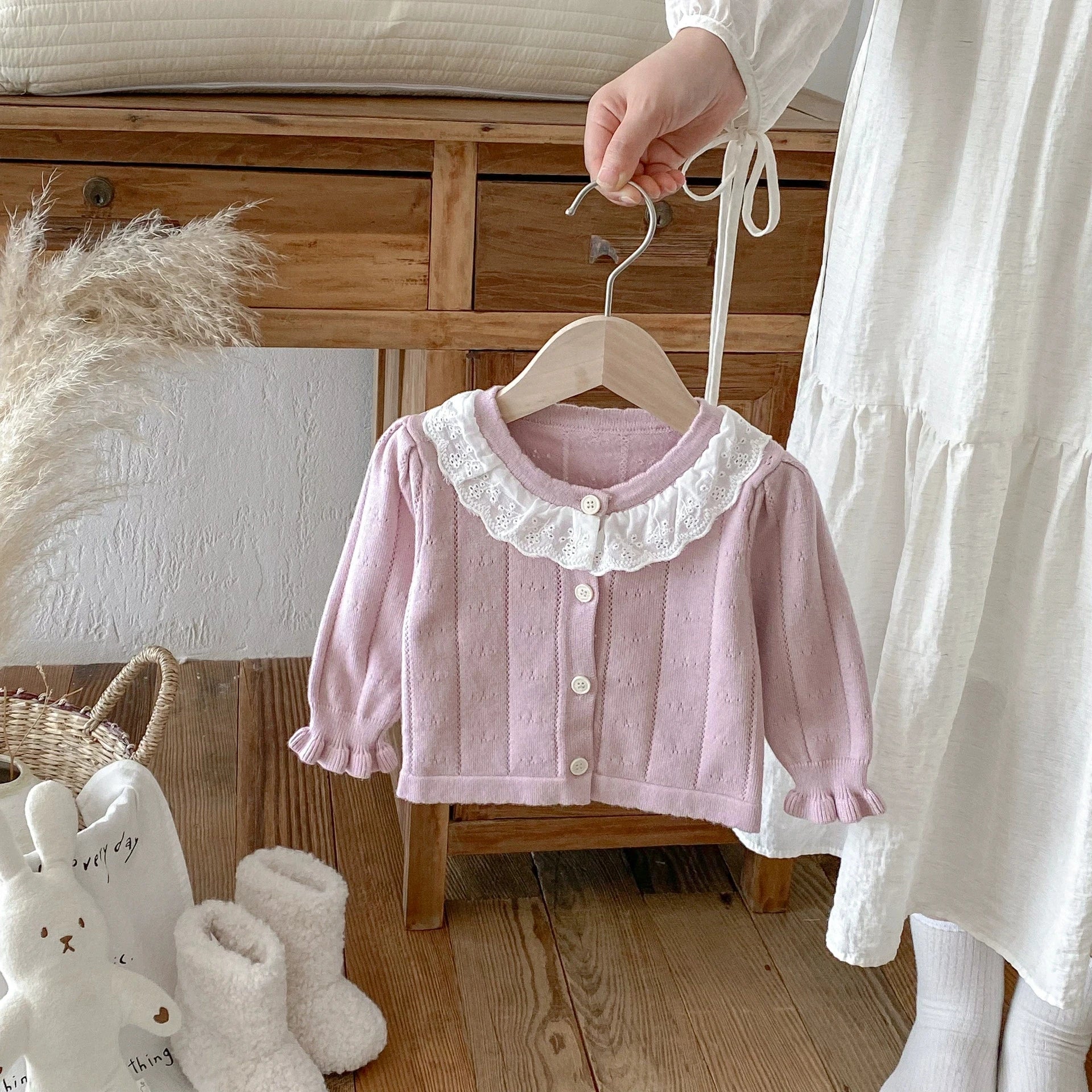 Autumn Baby Girls Hoodie Jacket Kids Sweater Long Sleeve Knitted Cardigan T-Shirt Children Tops Zipper Sweatshirt Child Coat