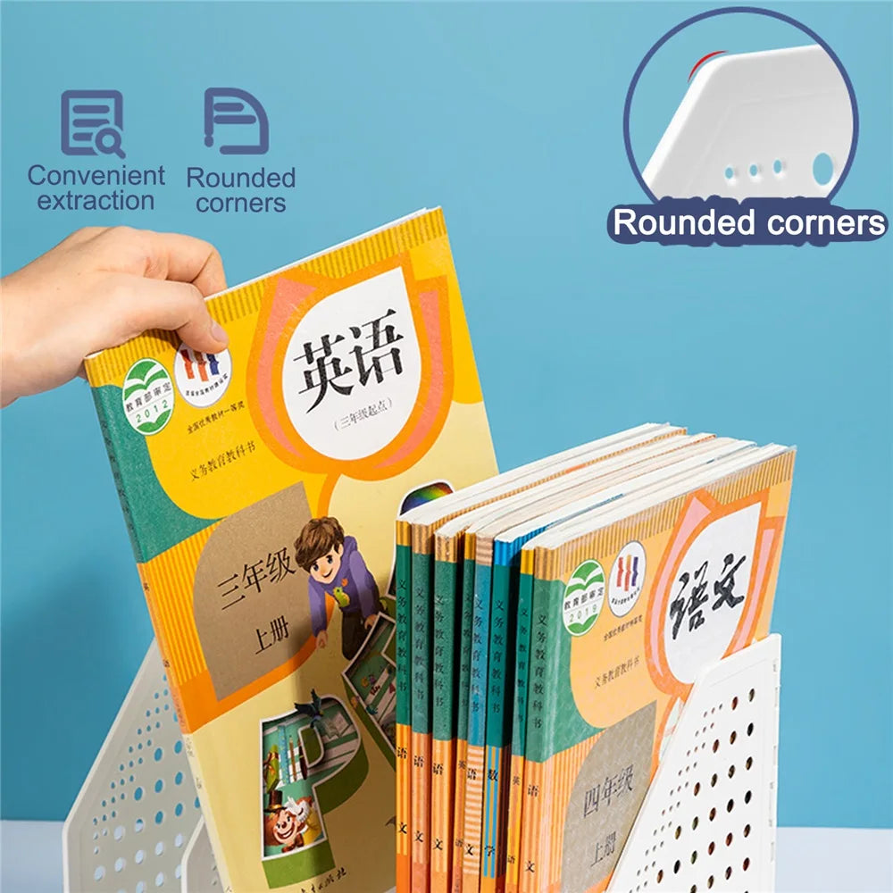 1Pc Deli 3/4 Grids Retractable File Holder Desktop Bookends Desk Organizer Magazine File Organizer Creative DIY Book Organizer