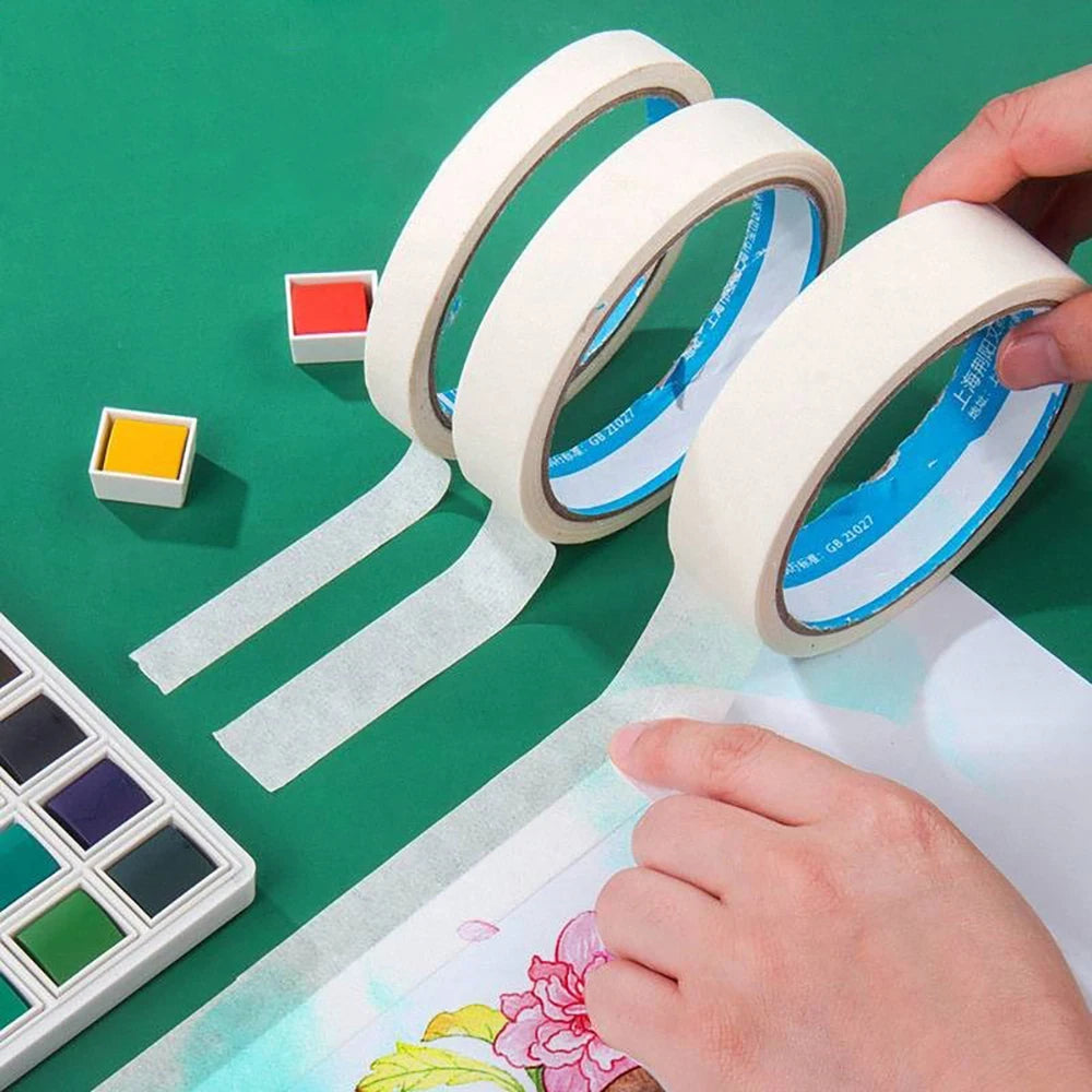 12M Masking Tape White Writable Sealing Self Adhesive Tape