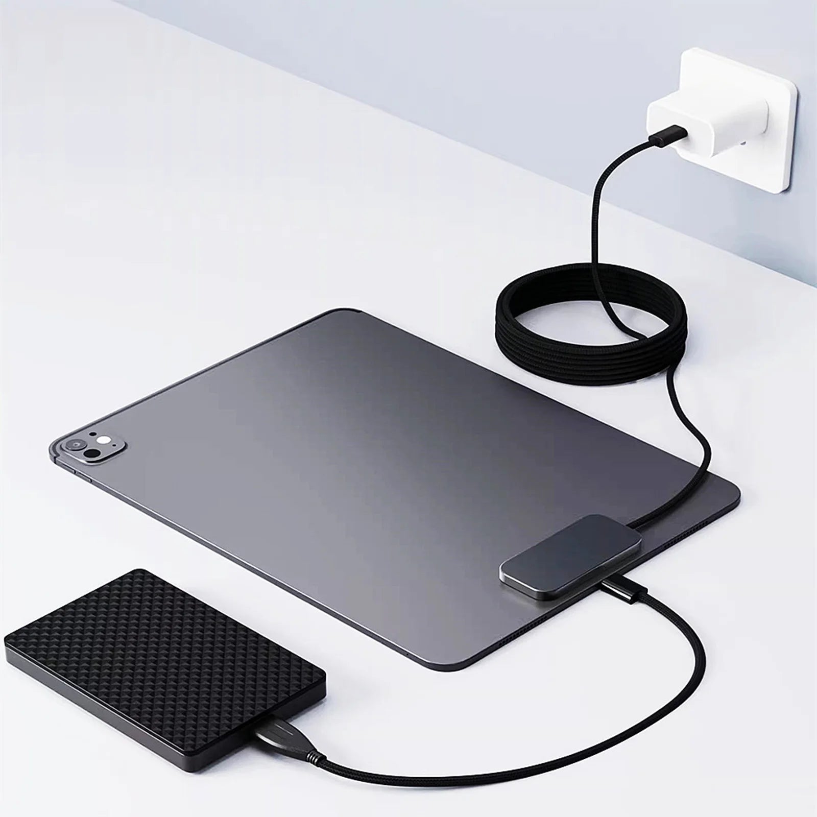 For iPad Pro Magnetic Wireless Charger Aluminum Alloy Fast Charging Smart Chargers With 2m Cord For iPad Pro 13"/11"/12.9"/10.9"
