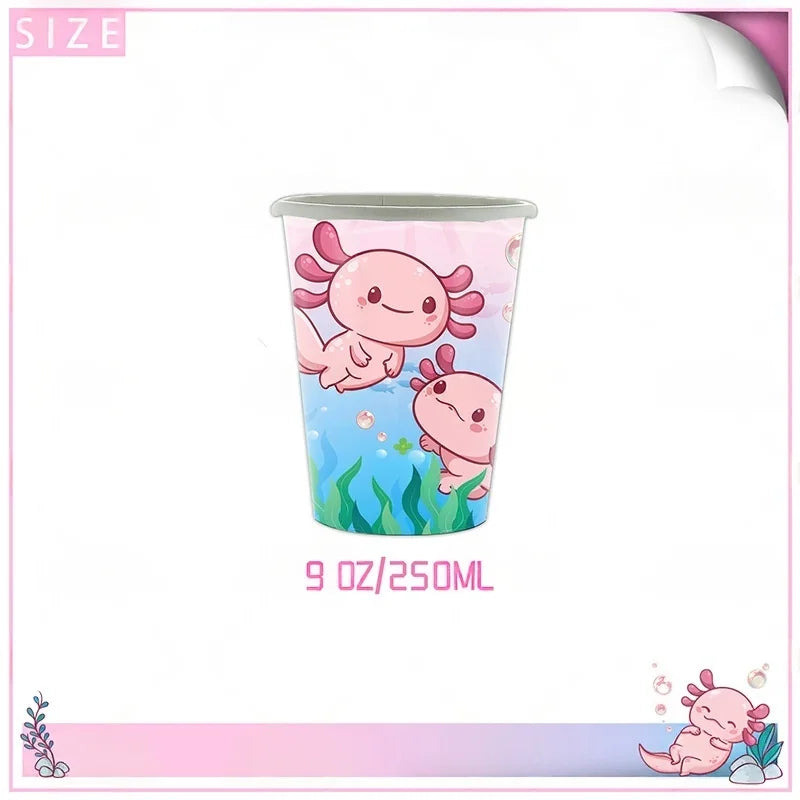 Cartoon Axolotl Themed Party Decoration Supplies Party Decorations Pink