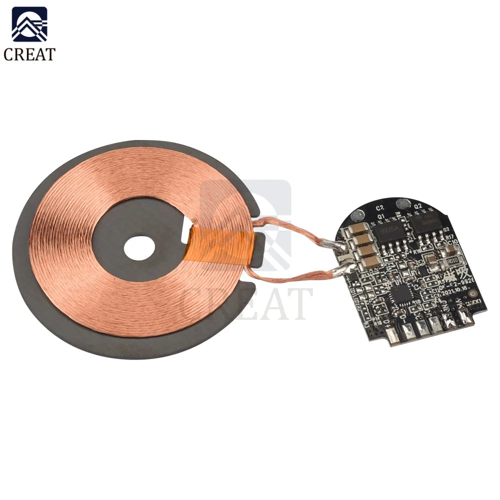 15W High Power Wireless Charger Module Transmitter PCBA Circuit Board with Coil Support PD Fast Charging