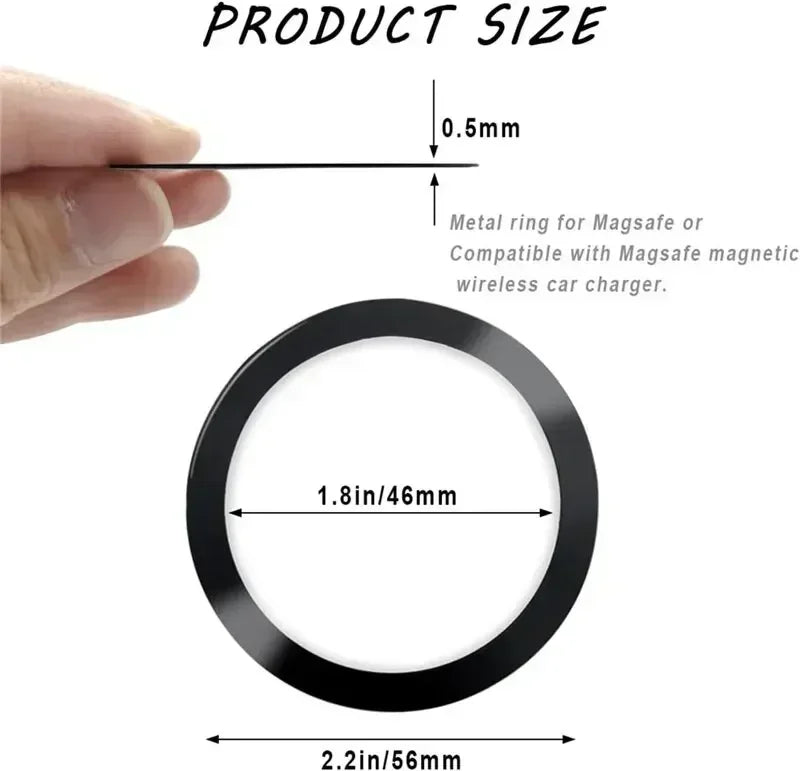 VIKEFON Magnetic Metal Plate Sticker Rings For Wireless Charger Magnet Car Mobile Phone Holder Iron Sheet For iPhone 16 15 14 13