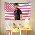 Leon Kennedys American Flag  Hippie Home Decor Aesthetics Wall Hanging Bedroom Dorm Background Cloth Birthday Gift