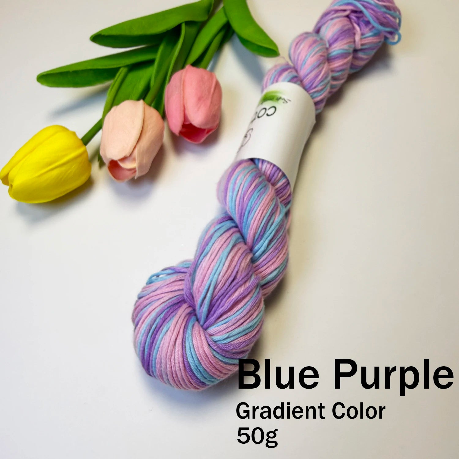 50g Cotton Fabric Colorful Gradient Dyeing of Segments Wool Yarn DIY Crochet Knitting Hand-knitted Materials Sewing Supplies