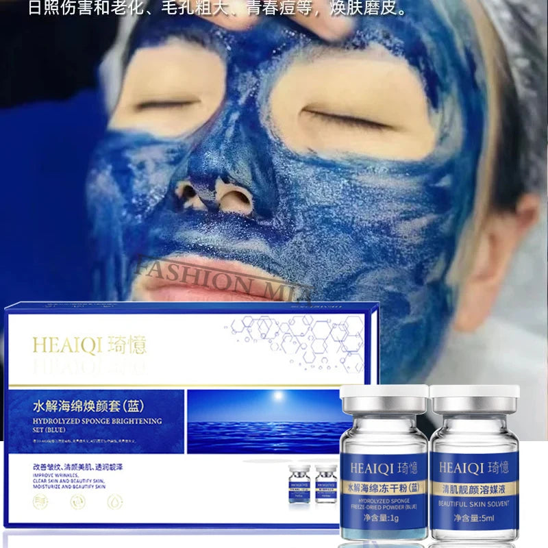 80% Blue Sponge microalgae Kit Face Collagen Regeneration Natural Biological Extract Sponge Spicules Resurfacing Skin Care