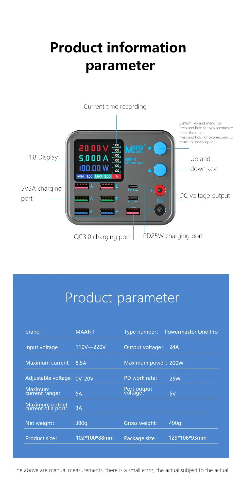 Multi-function Dianba NO.1 Pro 200W 20V 5A PD QC3.0 Fast Wireless Charger 8 Port USB Type C Mobile Phone Charger Desktop Hub