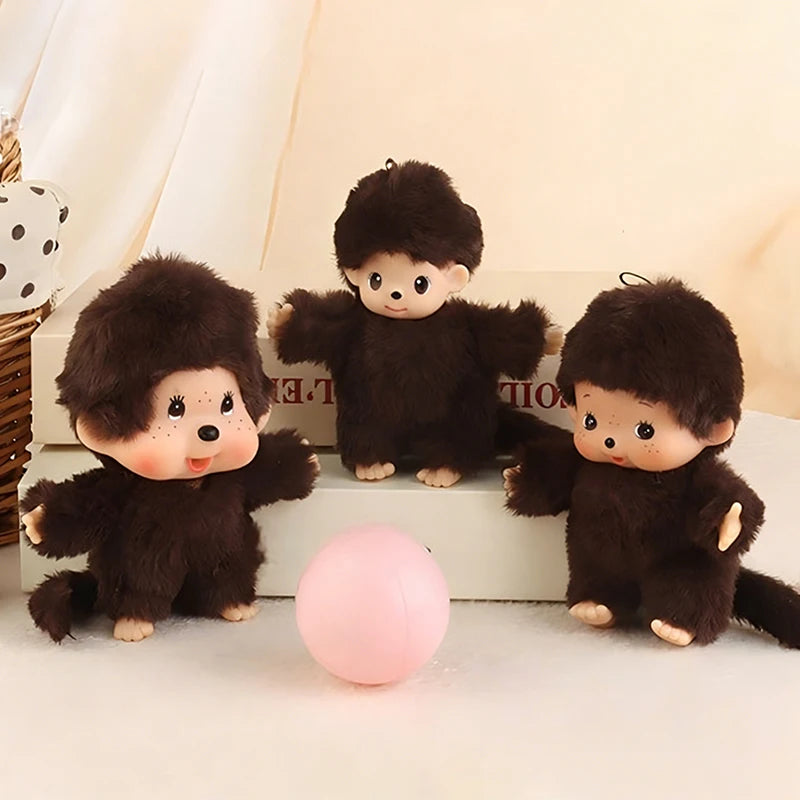 Monchhichi Keychain Kawaii Keychains for Bags Monchhichi Doll Hanging Pendants Children's Day Birthday Gift 몬치치