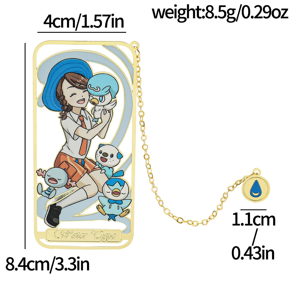 Cute Anime Pet Genie Book Mark Girl Fan Collection Metal Bookmarks Gift for Book Lover, Girl Book Accessories Reading Marker