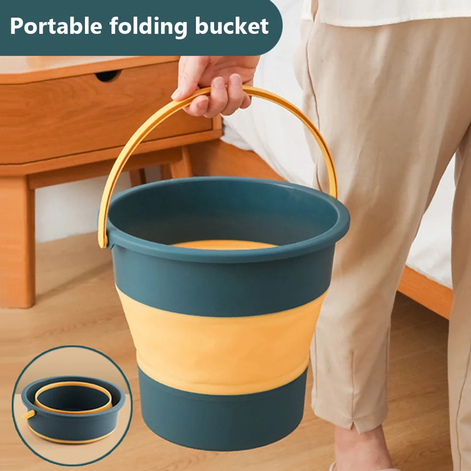 3-5-10L Portable Folding Bucket for Washing Outdoor Foldable Silicone Water Bucket Camping Items Fishing Bucket Car Wash Buckets