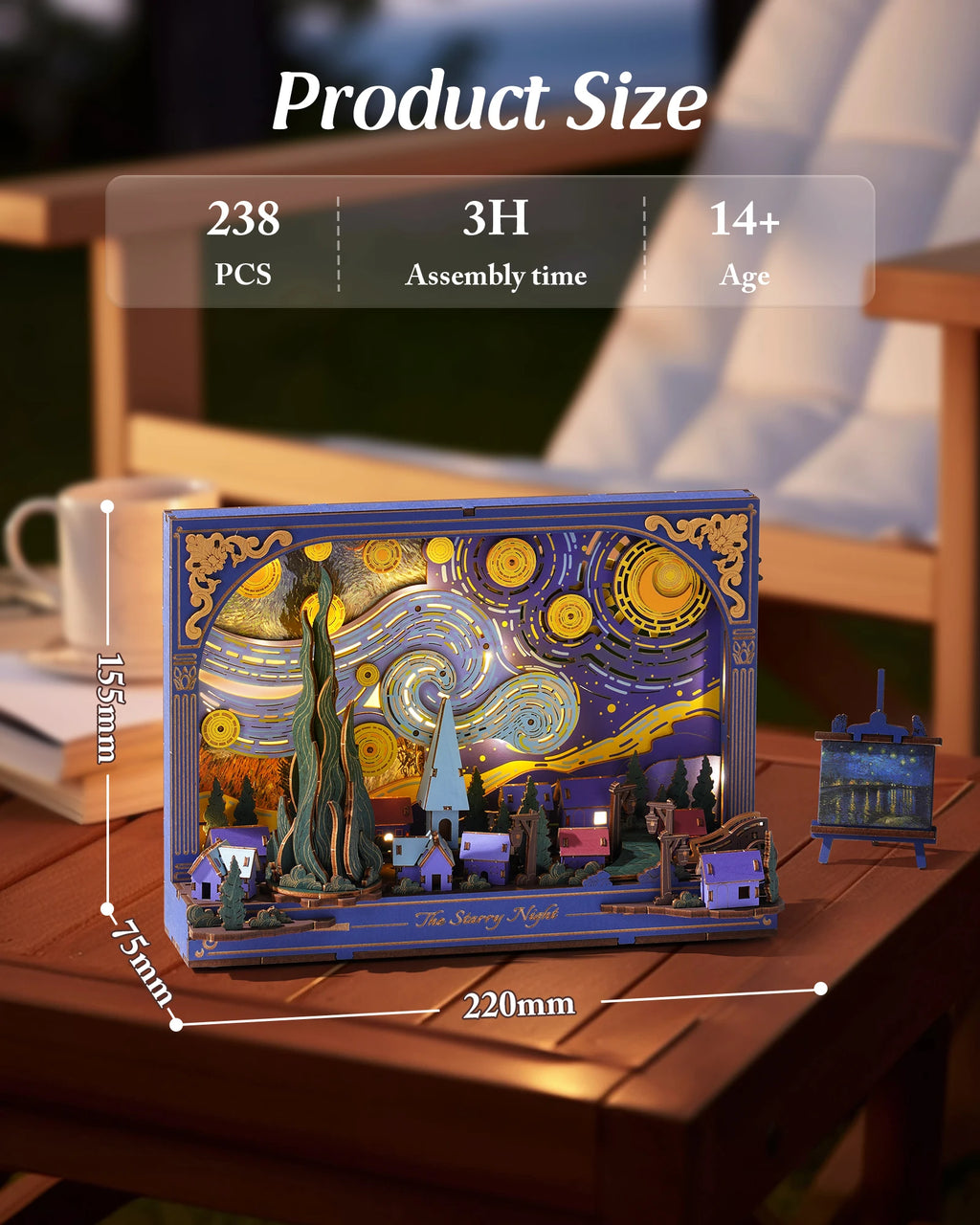 ROKR Starry Night 3D Wooden Puzzle Kit